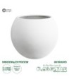 GloboStar® Artificial Garden MURANO 20766 Επιδαπέδιο Πολυεστερικό Τσιμεντένιο Κασπώ Γλάστρα - Flower Pot Λευκό Φ90 x Υ70cm